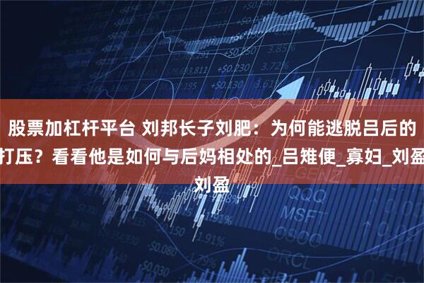 股票加杠杆平台 刘邦长子刘肥：为何能逃脱吕后的打压？看看他是如何与后妈相处的_吕雉便_寡妇_刘盈